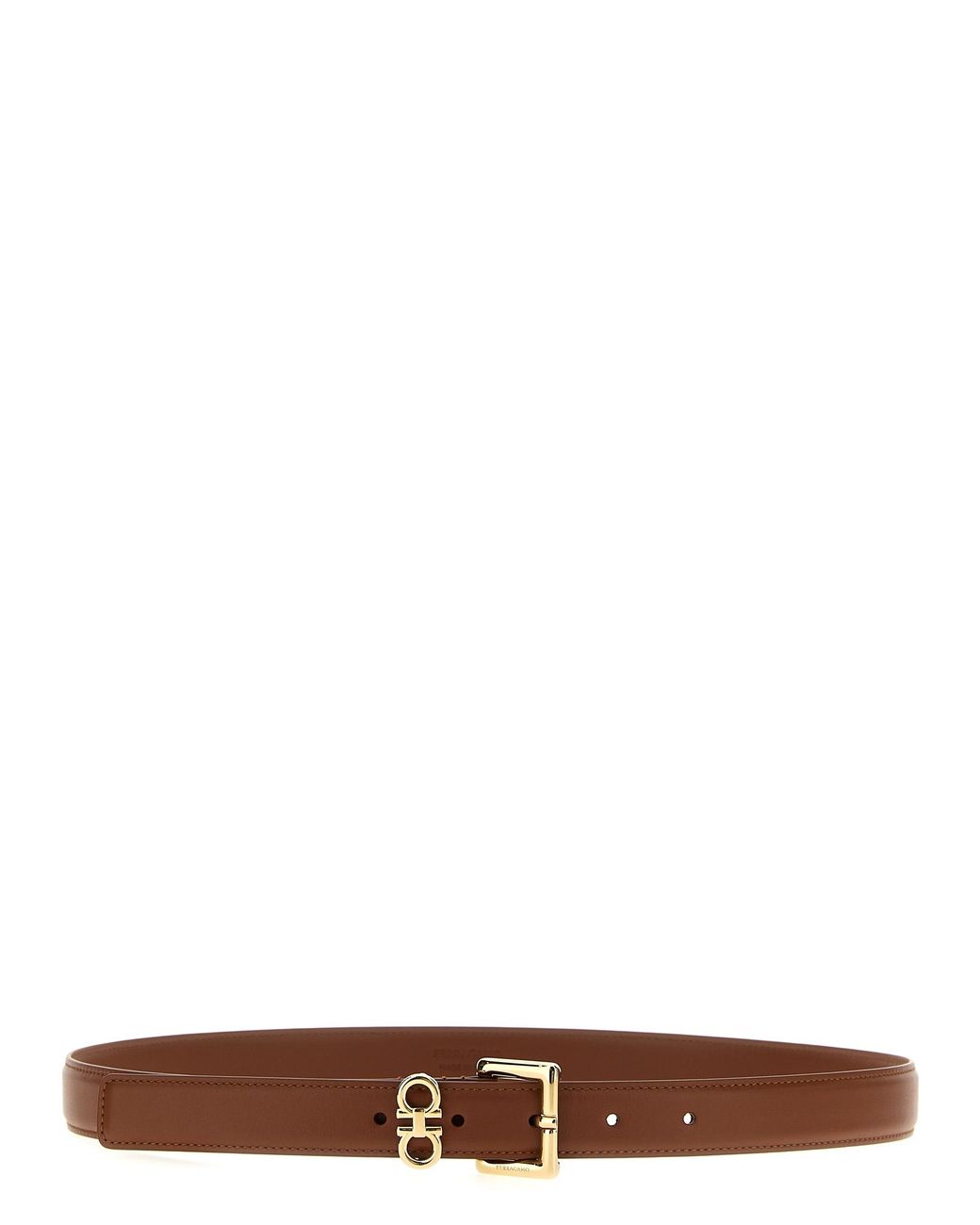Ferragamo White 'Gancini' Belt