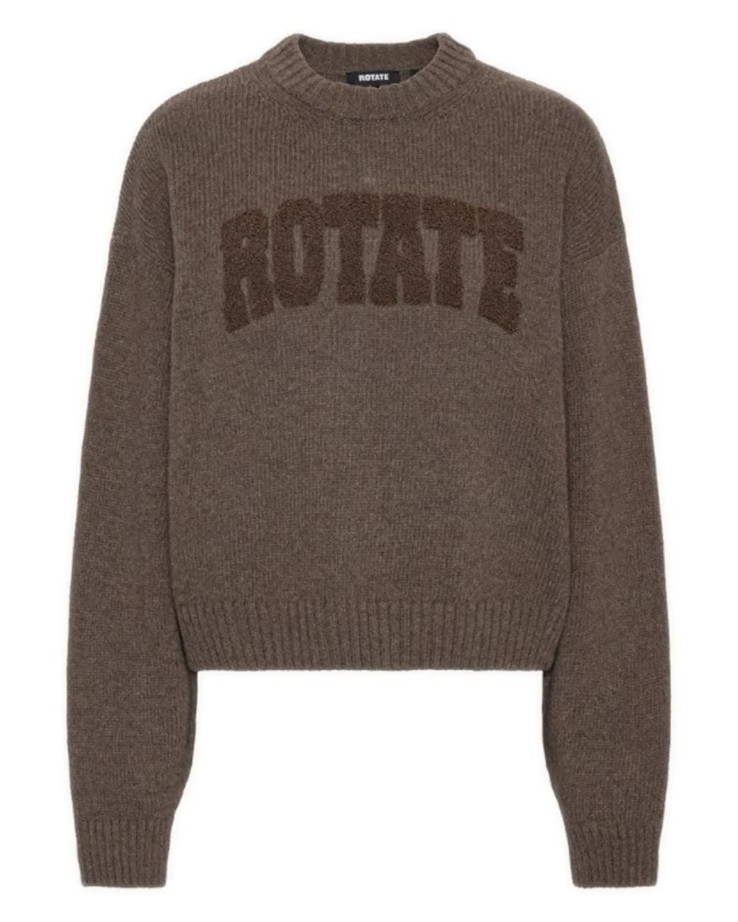 ROTATE BIRGER CHRISTENSEN Brown Crewneck Sweater