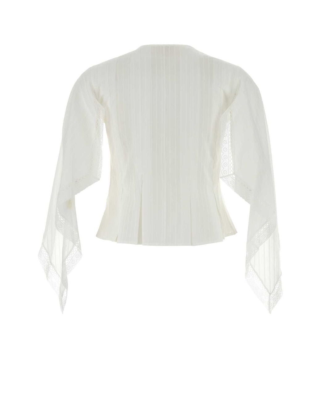 J.W. Anderson White Draped Sleeve Top