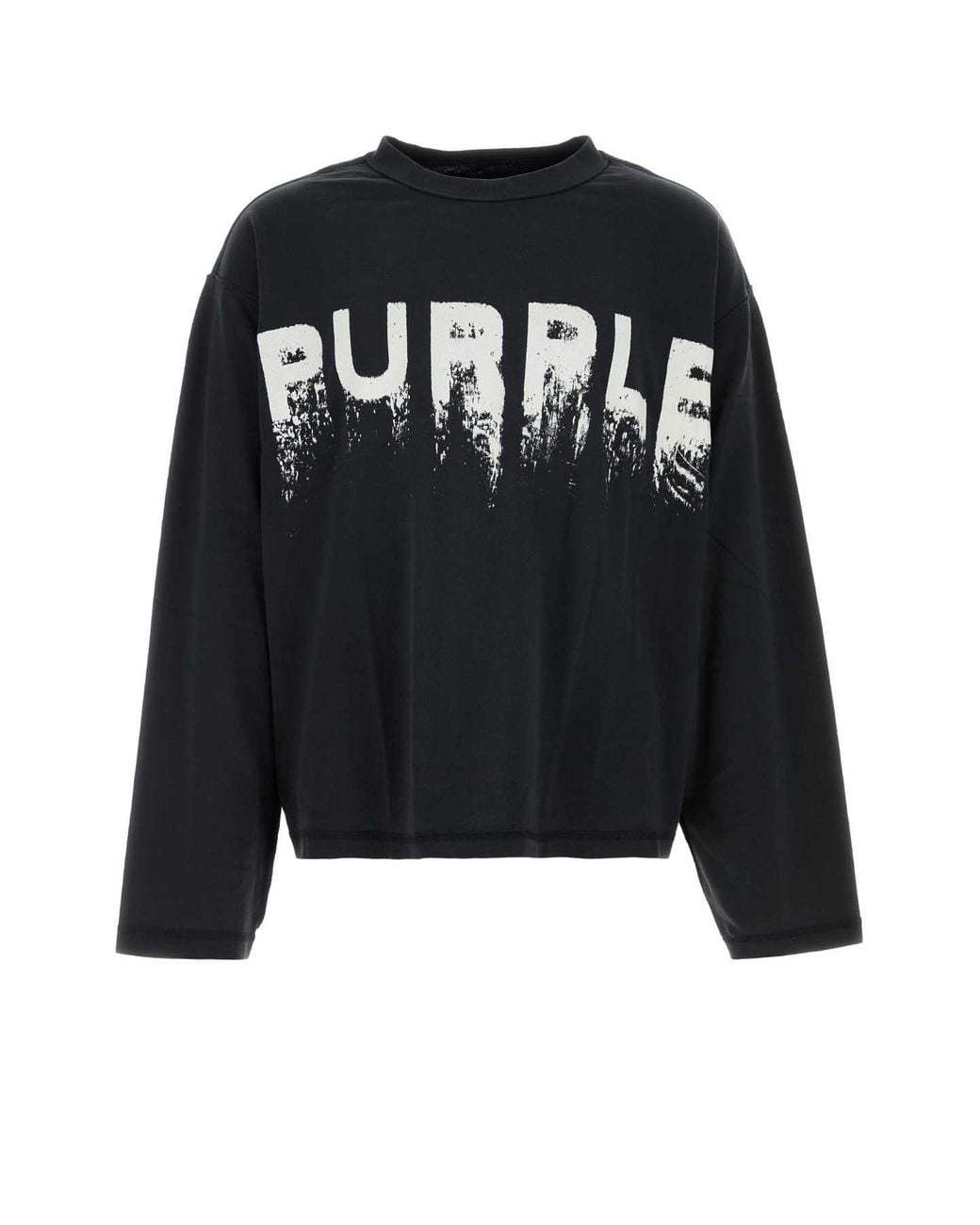 Purple Denim Black Knit Tops for men