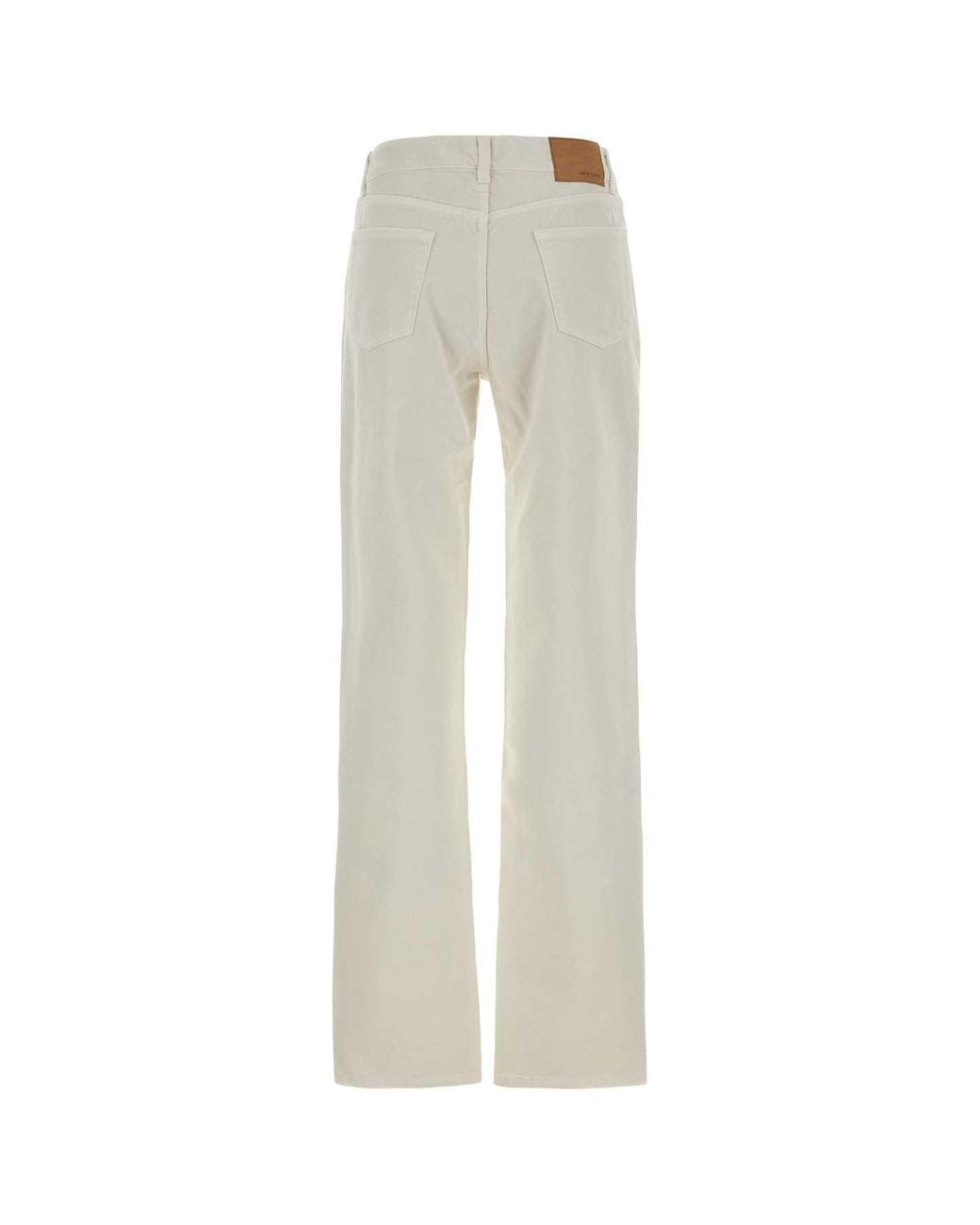 Magda Butrym White Mid-Rise Denim Jeans