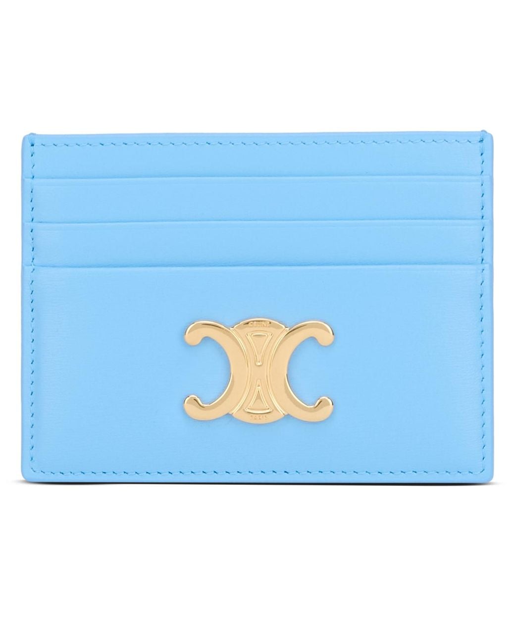 Céline Blue Mini Elegant Cardholder With Logo