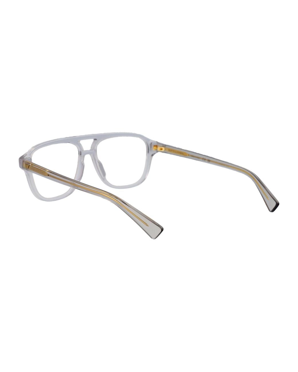 Bottega Veneta Gray Transparent Acetate Glasses for men
