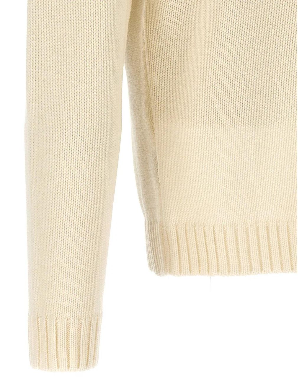 Zanone White Turtle-Neck Sweater for men