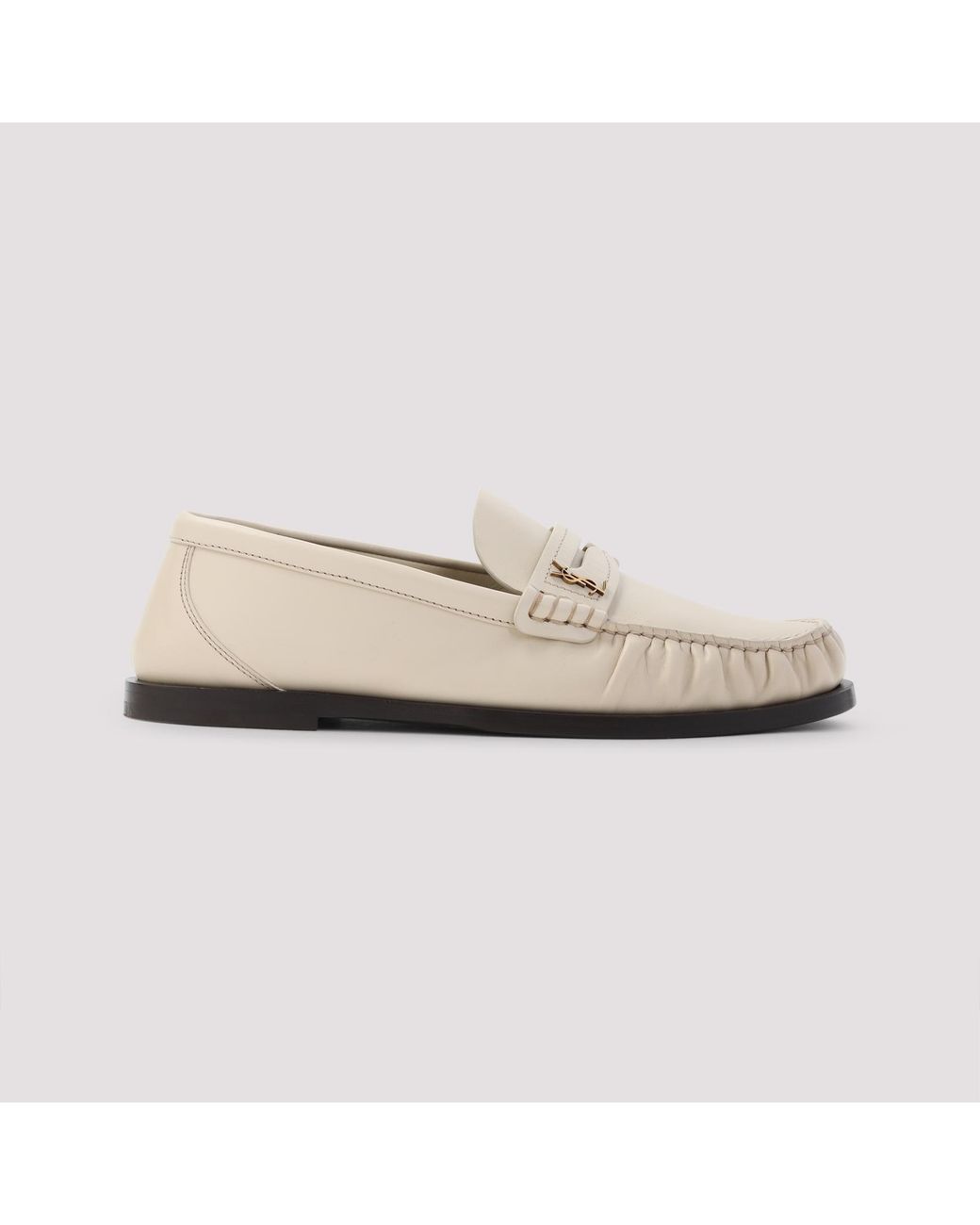 Saint Laurent White Loafers
