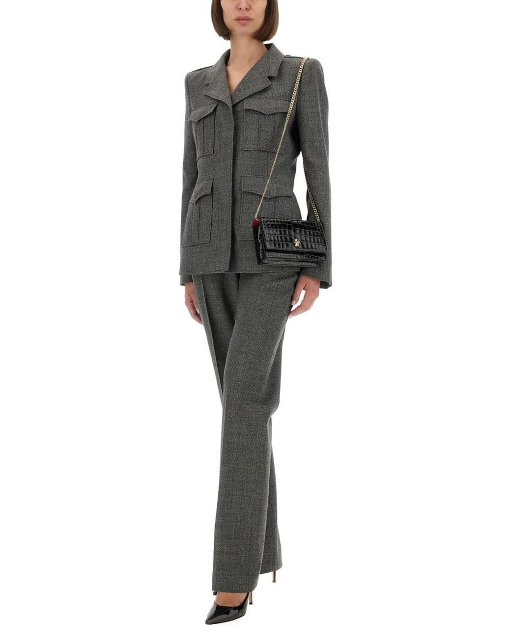 McQueen Gray Wool Jacket