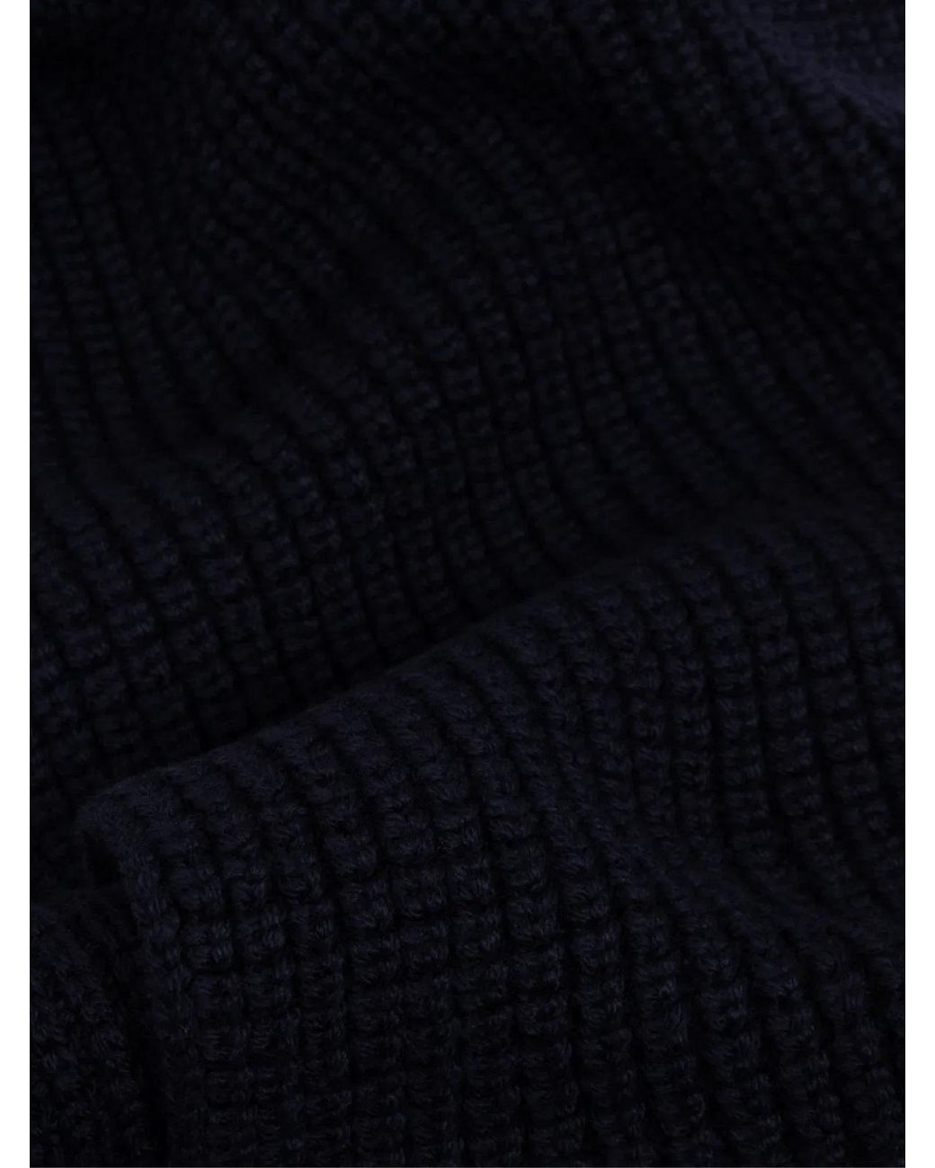 DSquared² Black Logo Patch Knit Wool Scarf for men