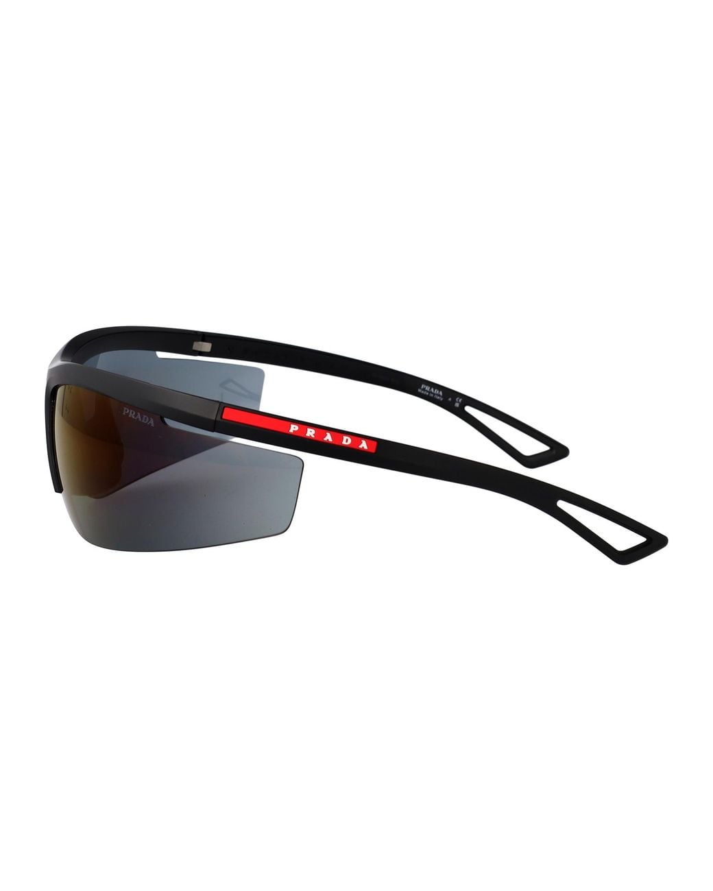 Prada Linea Rossa Blue Matte Injectate Sunglasses for men