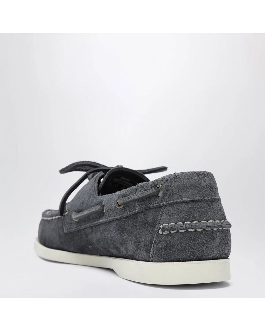 Sebago Black Portland Flesh Out Boat Moccasins for men