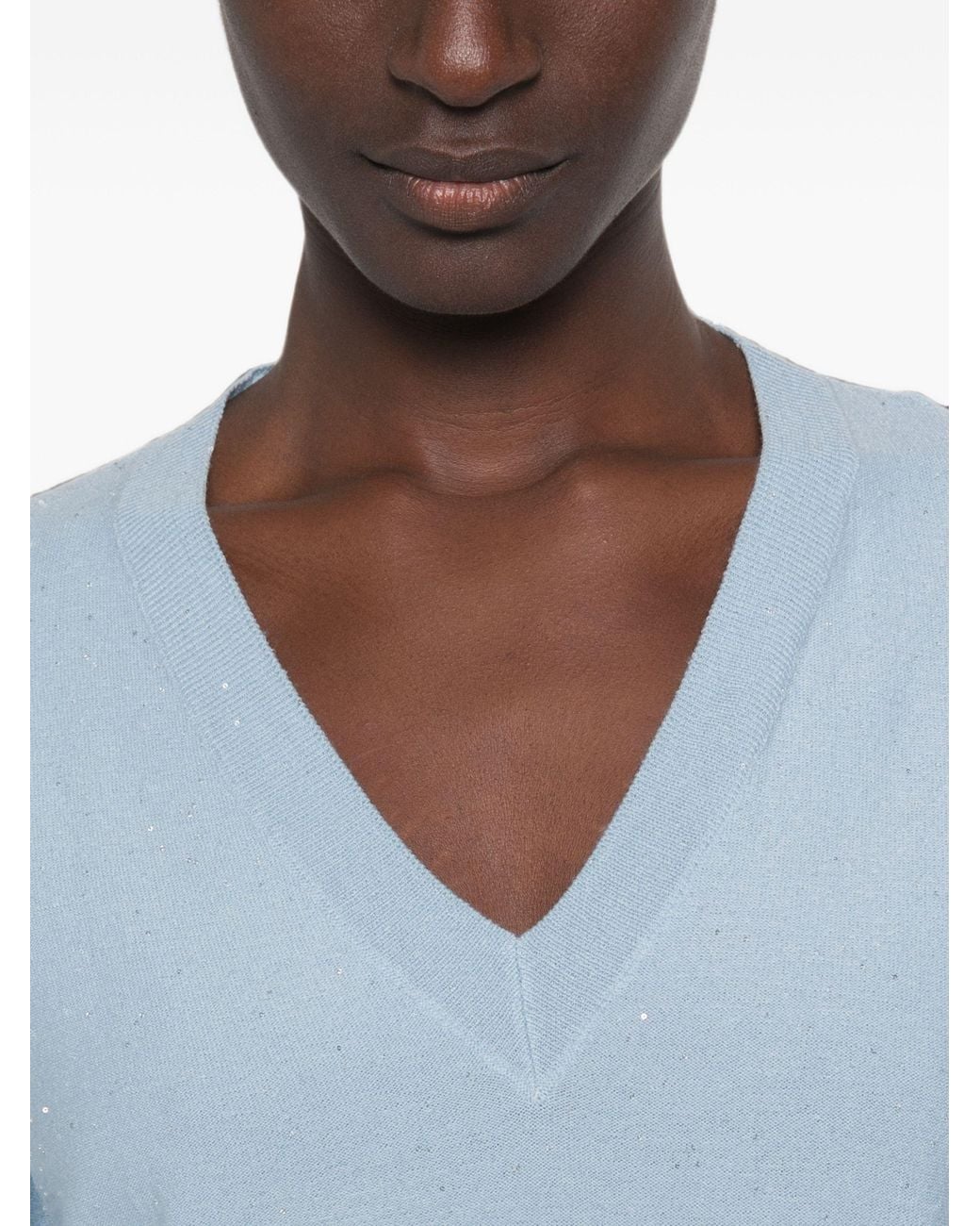 Herno Blue Light Wool Polyamide Sweater