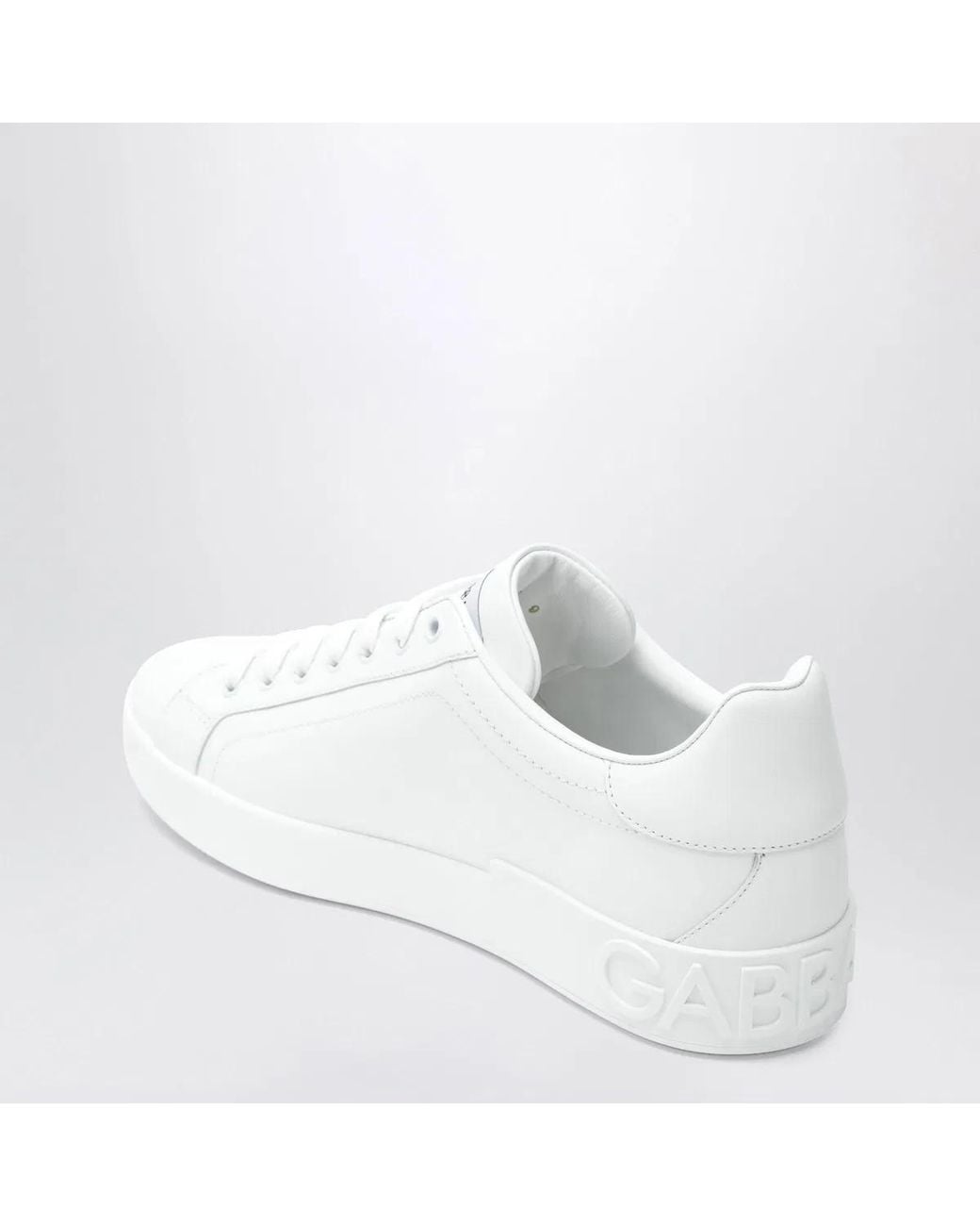 Dolce & Gabbana White Portofino Leather Sneakers for men