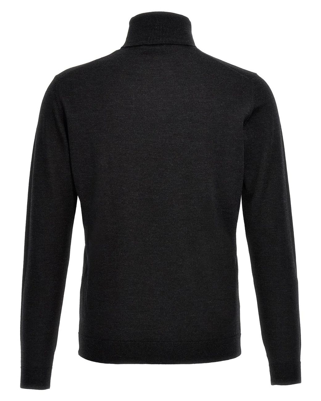 Roberto Collina Black Wool Turtleneck Sweater for men