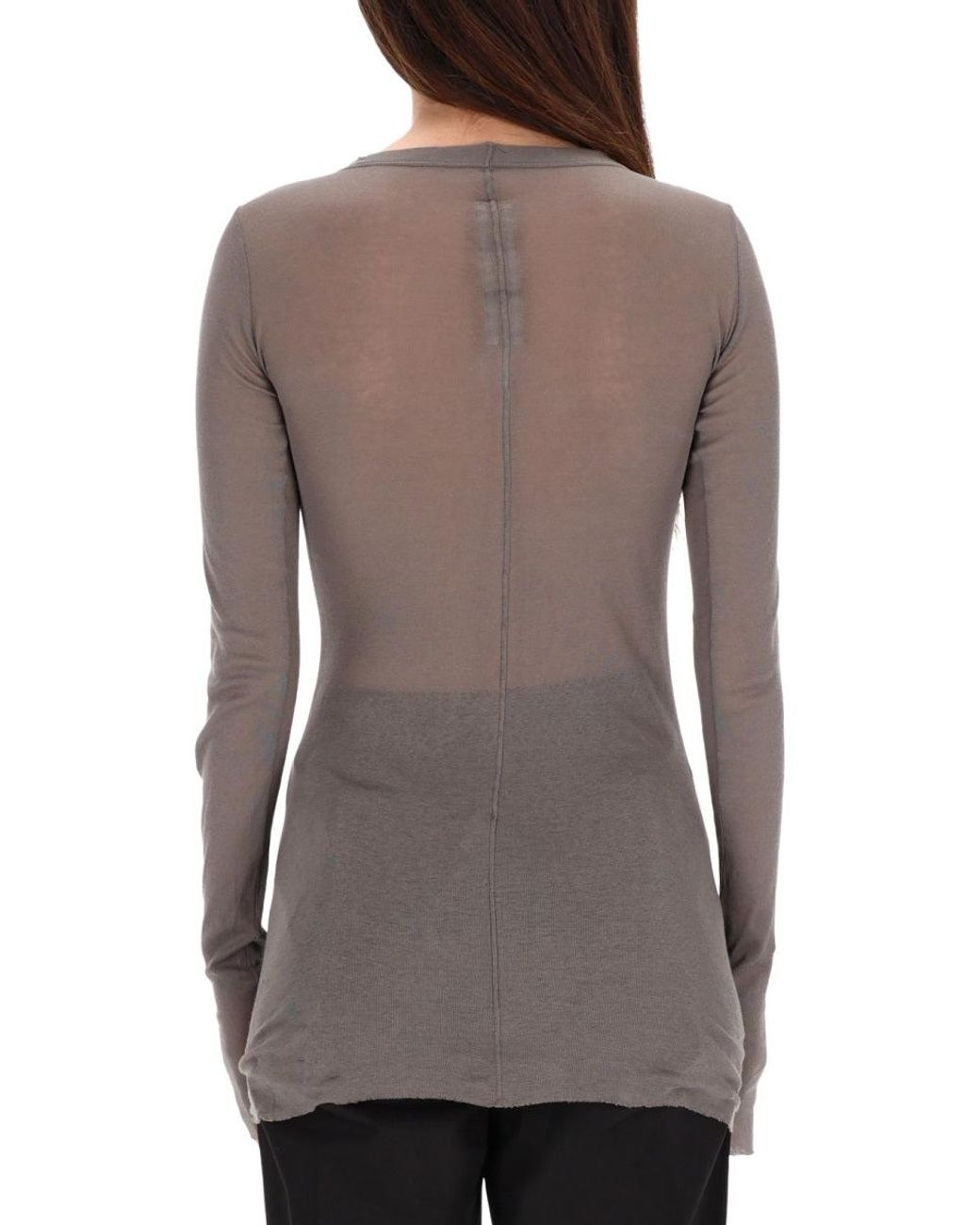Rick Owens Gray Longsleeved Tshirt