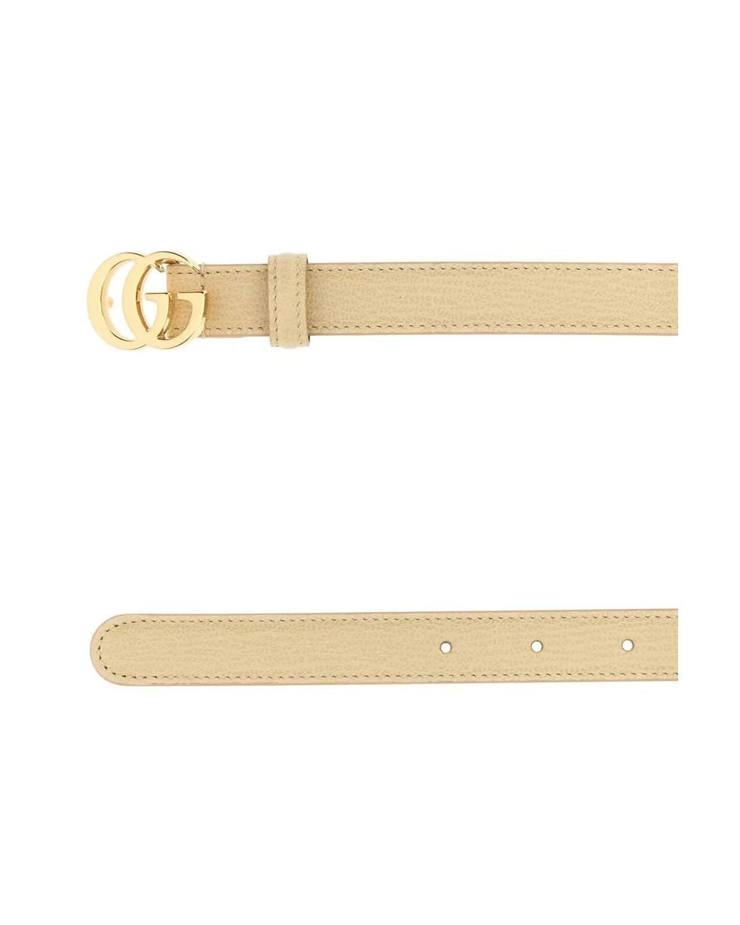 Gucci Yellow Pastel Leather Gg Marmont Belt