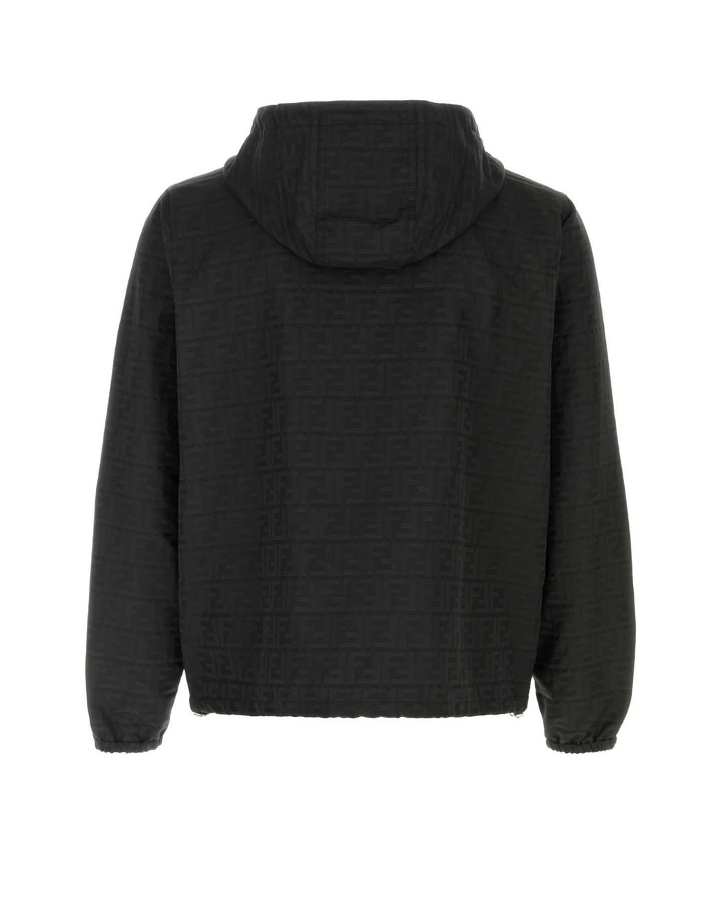 Fendi Black Blouson Nylon Logo for men