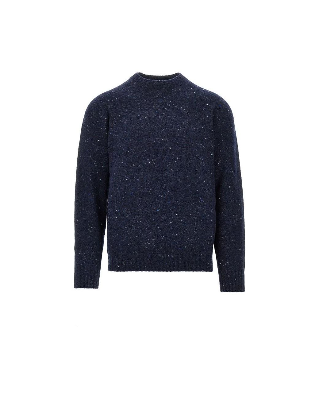 Drumohr Blue Wool And Cashmere Blend Knitted Sweater for men