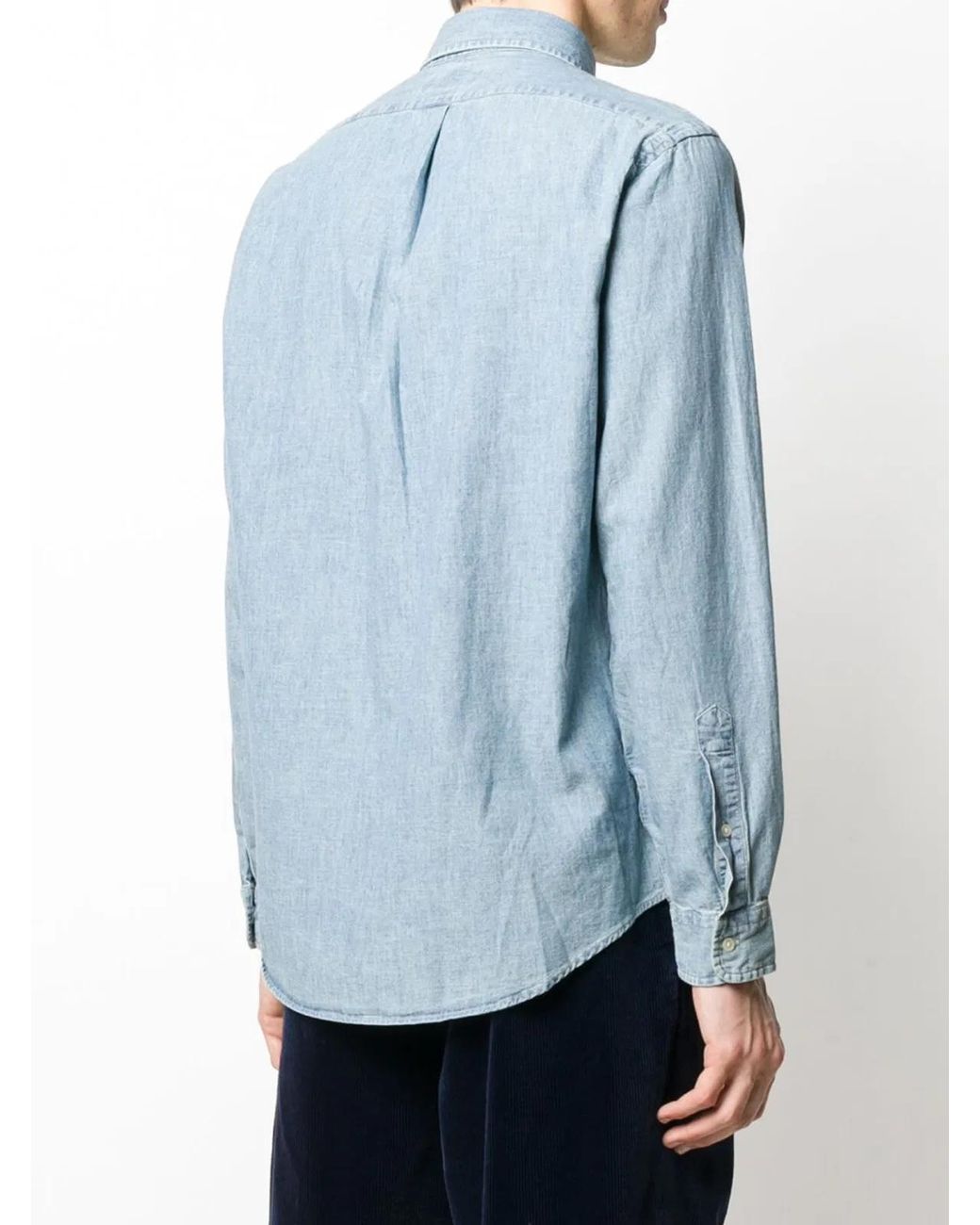 Ralph Lauren Blue Light Button Fastening Shirt for men