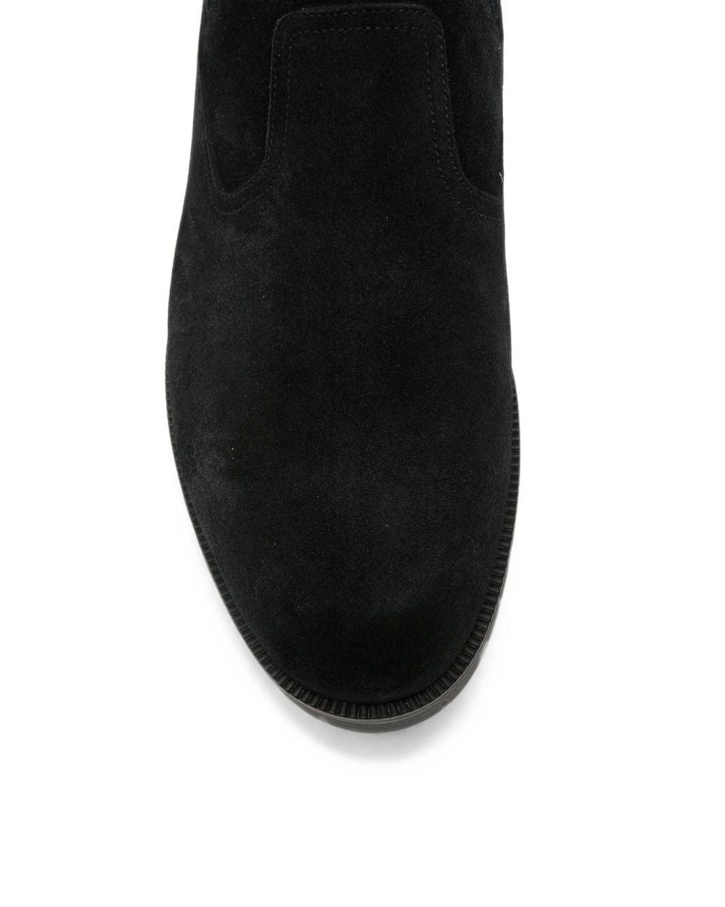 Christian Louboutin Black Cavernos Suede Chelsea Boots for men