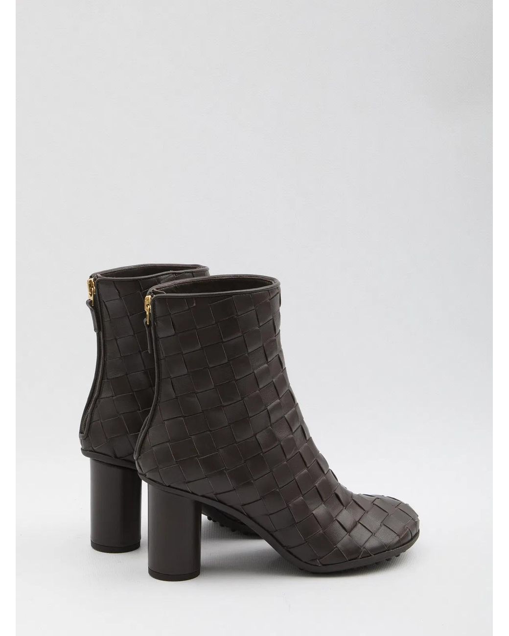 Bottega Veneta White Atomic Leather Ankle Boots