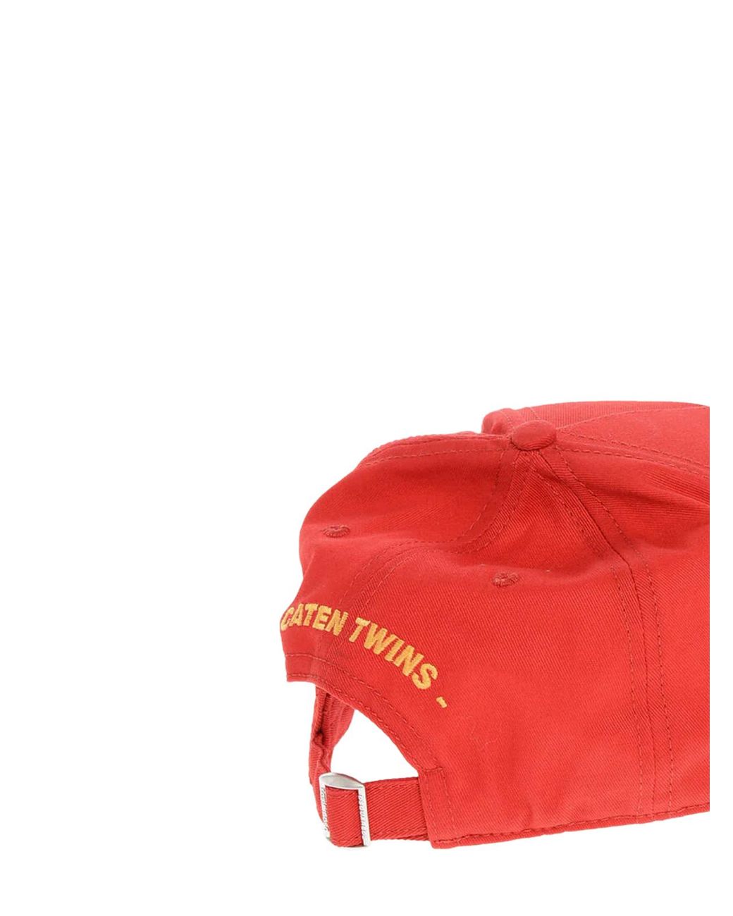 DSquared² Red Climbing Twins Logo Baseball Cap for men