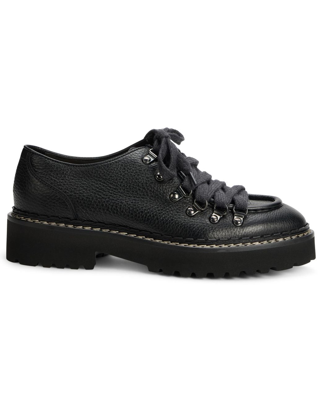 Doucal's Black Laced Leather Shoes