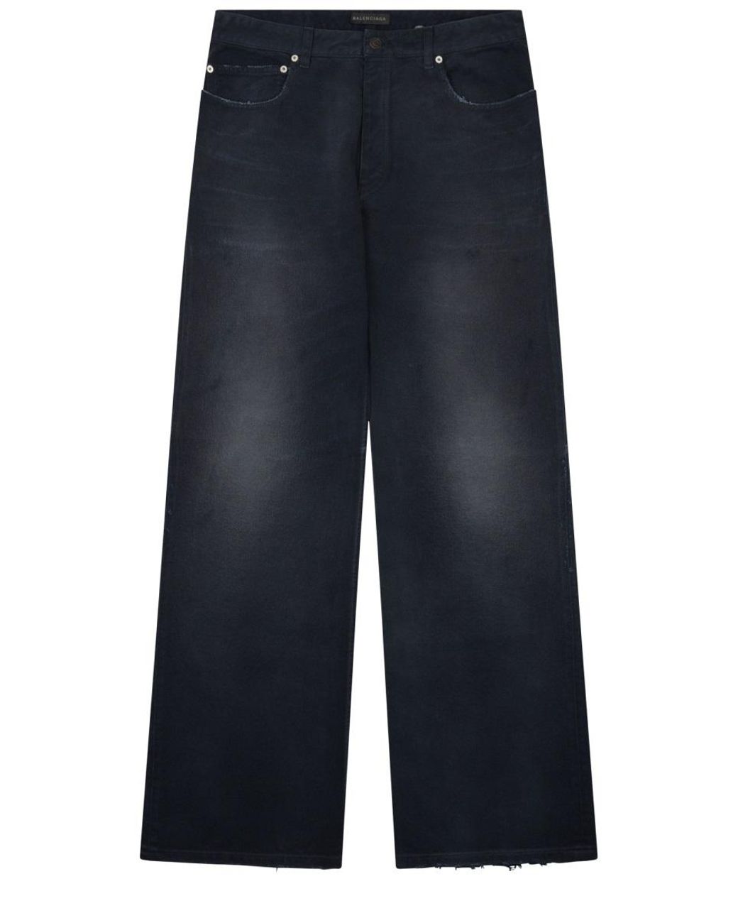 Balenciaga Blue Jeans With Knee Bend