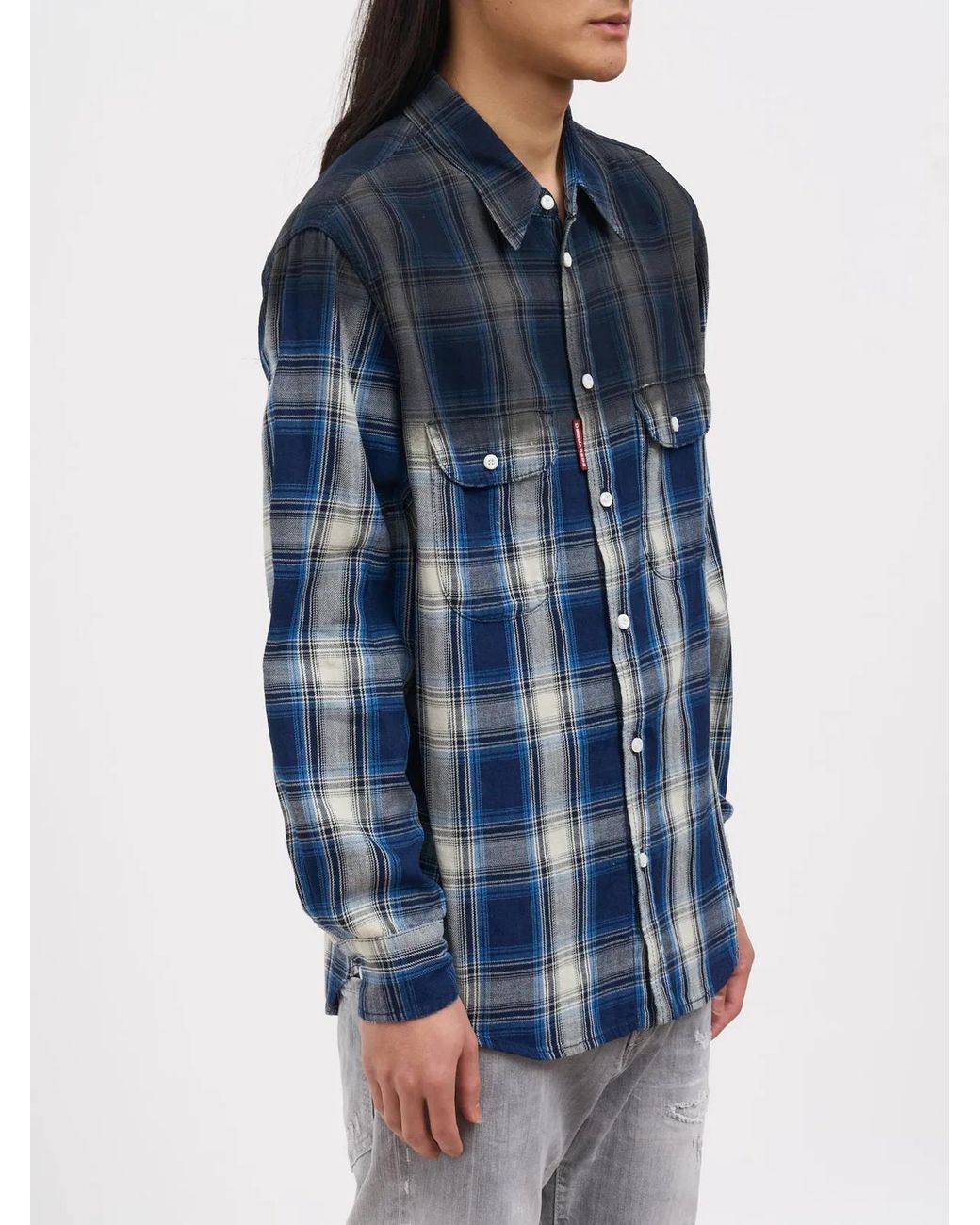 DSquared² Blue Canadian Vintage Shirt for men