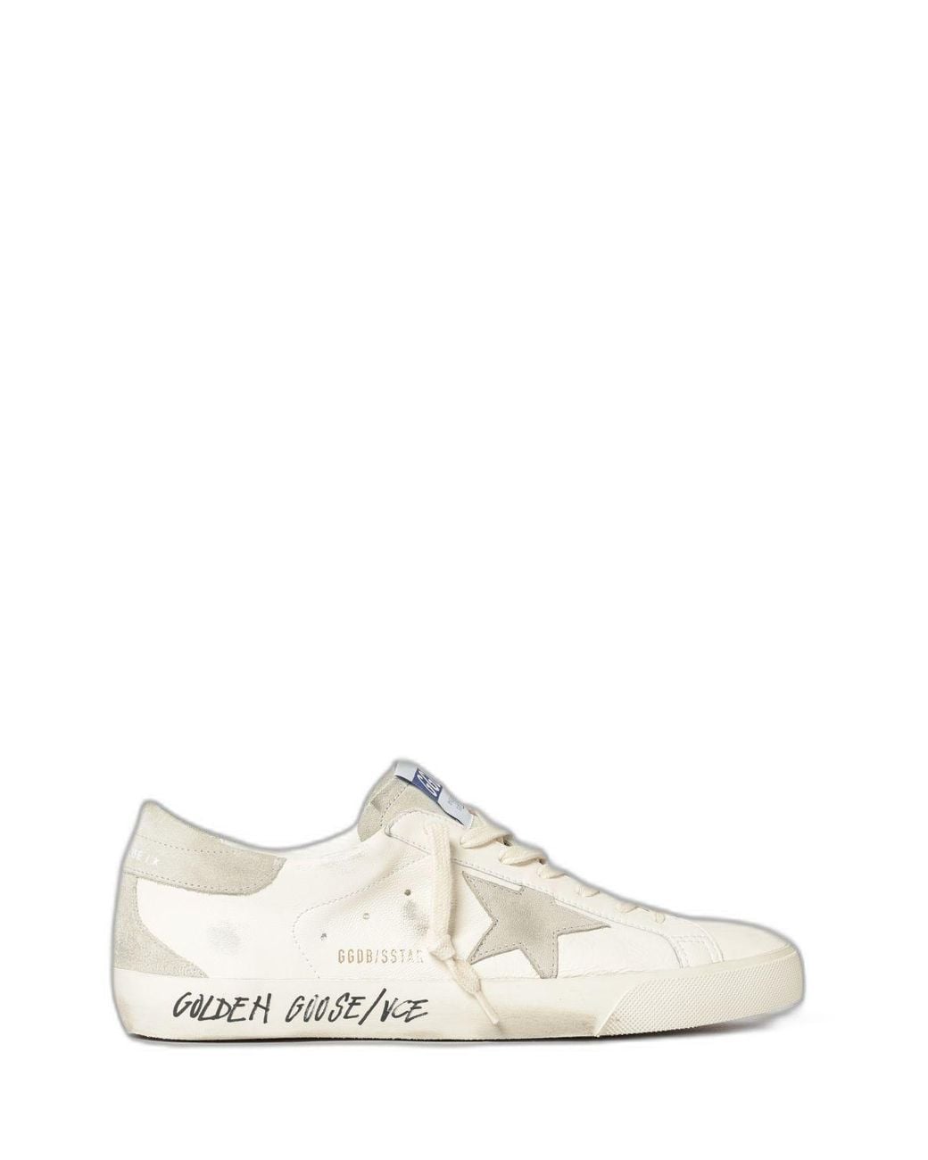 Golden Goose Deluxe Brand White Super-Star Leather Sneakers for men