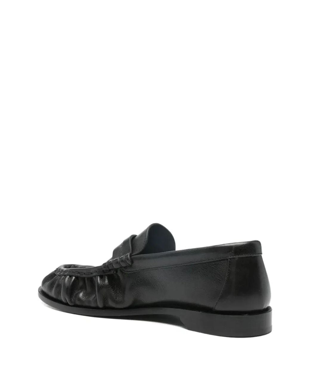 Saint Laurent Black Leather Loafers