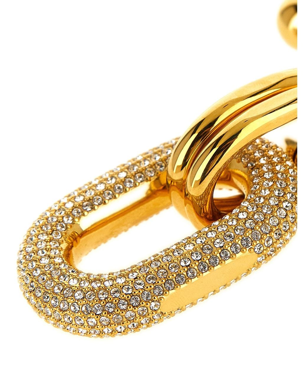 Rabanne Metallic Necklace With Crystal Pendant