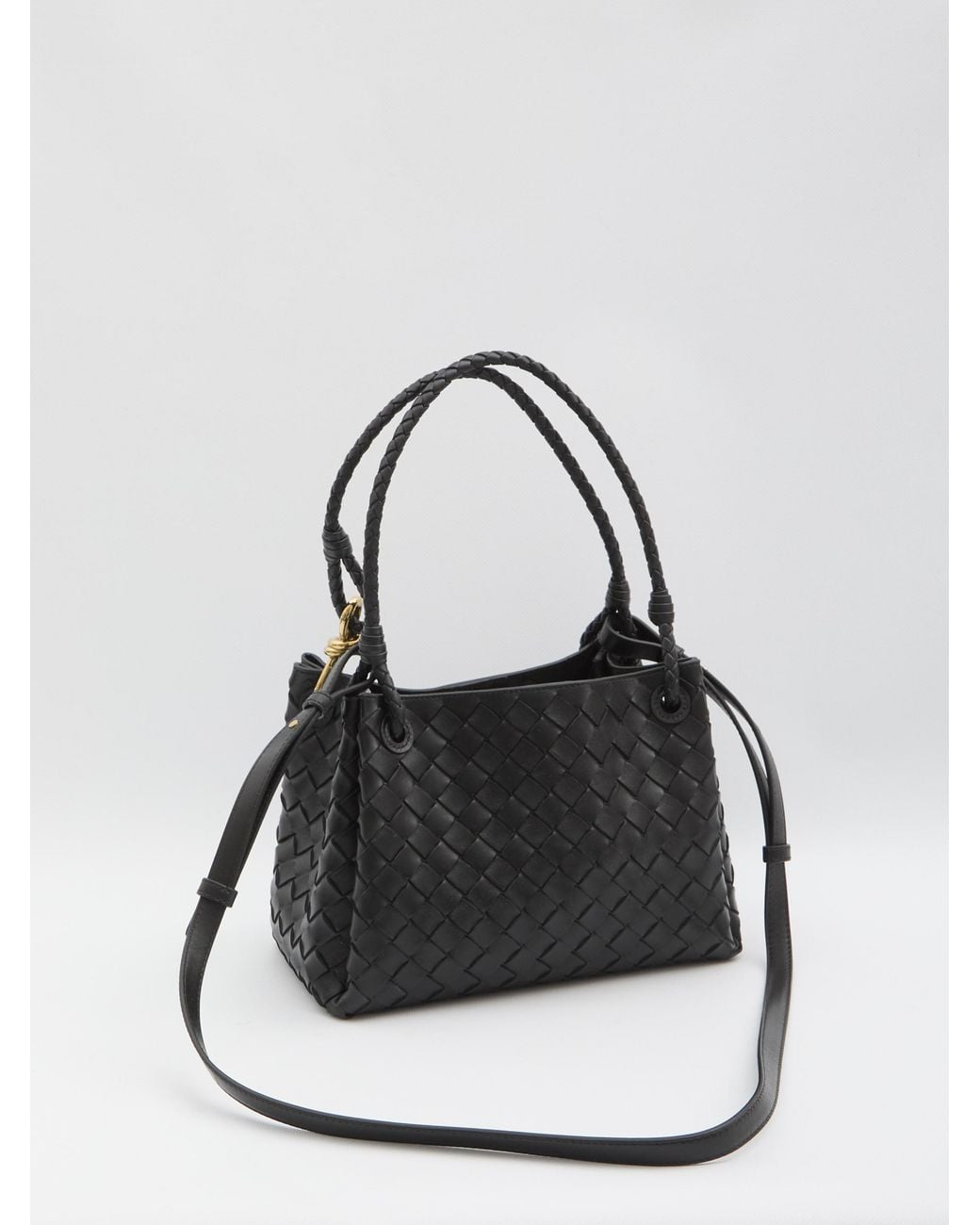 Bottega Veneta Black Intrecciato Shoulder Bag