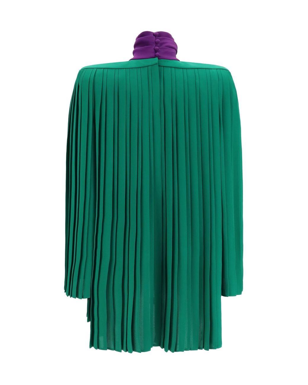 Valentino Green Pleated Georgette Top