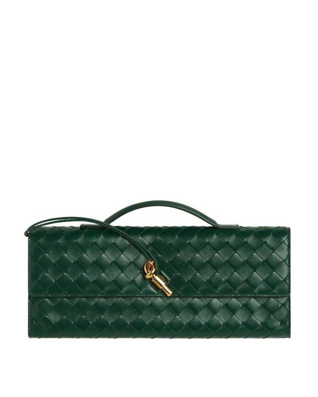 Bottega Veneta Green Andiamo Long Clutch