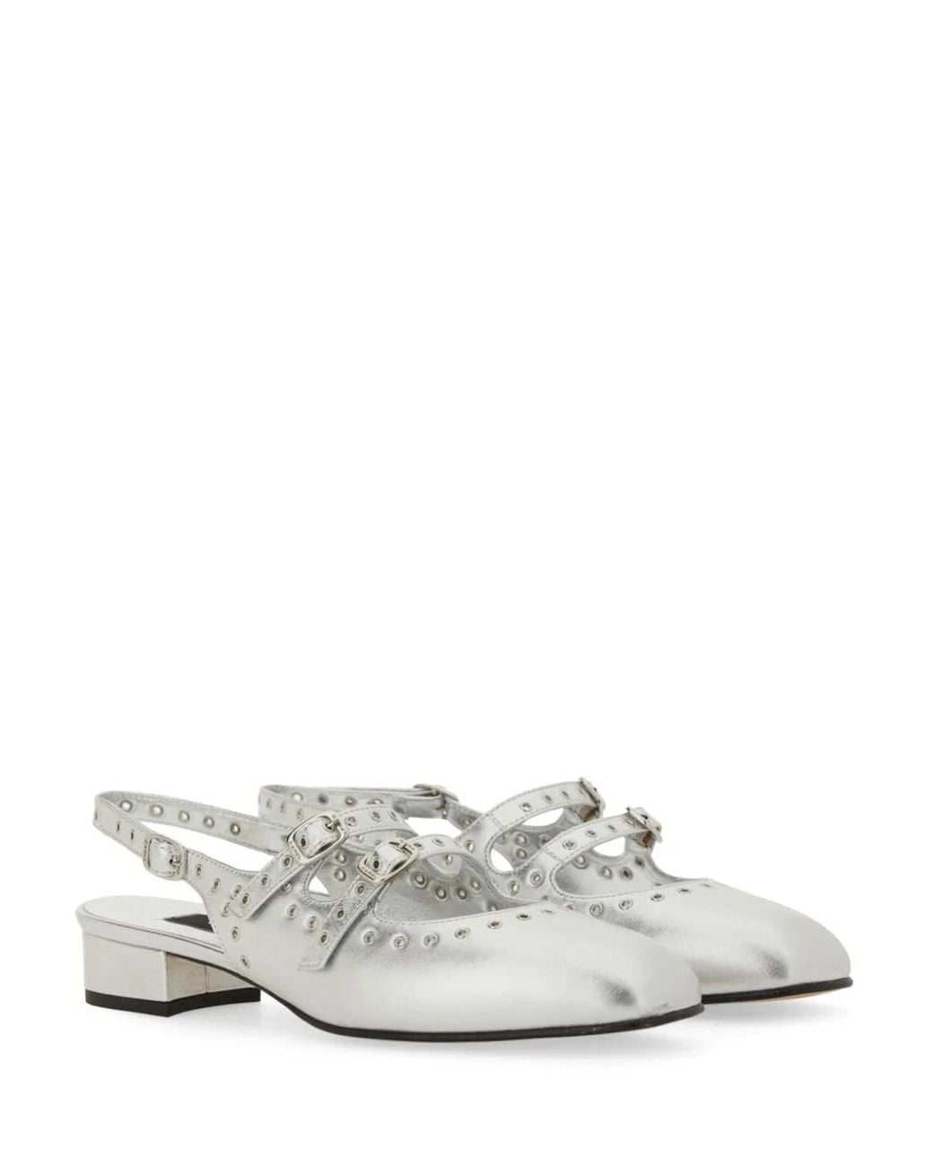 CAREL PARIS White Mary Jane Slingback "Queen"