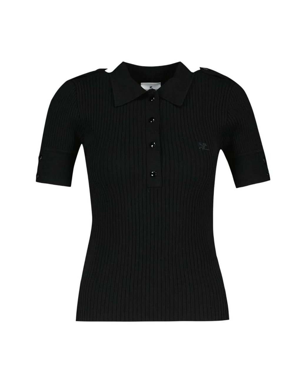 Courreges Black Courregès Ss T-Shirt