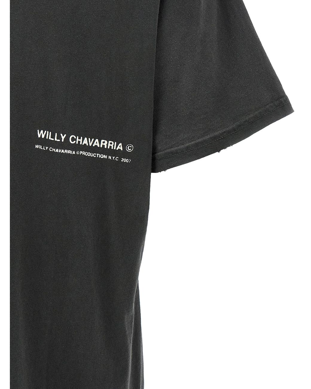 Willy Chavarria Black 'Keep Praying Bitches' T-Shirt for men