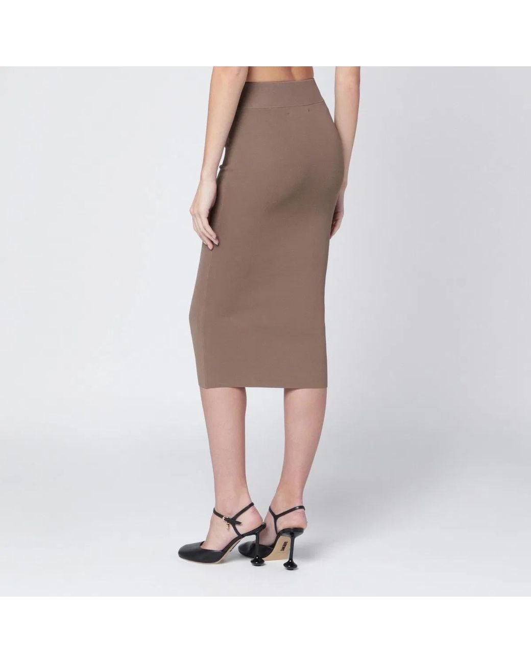 Entire studios Brown Light Viscoseblend Midi Skirt