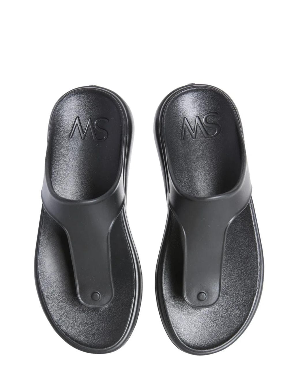 Stuart Weitzman Black Stuflex Tstrap Slide Sandal