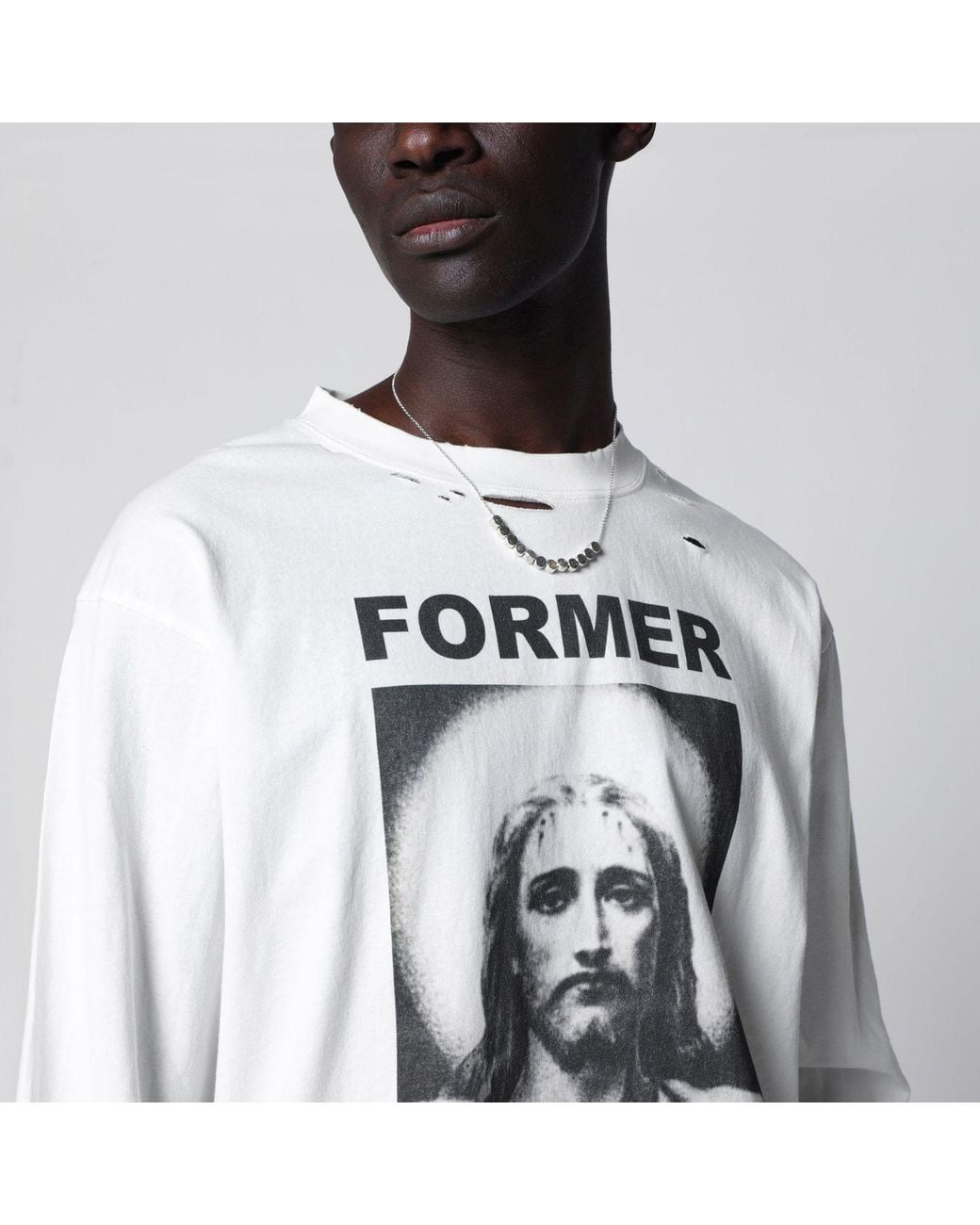 DAGGER White Former It Girl Longsleeve Tshirt for men