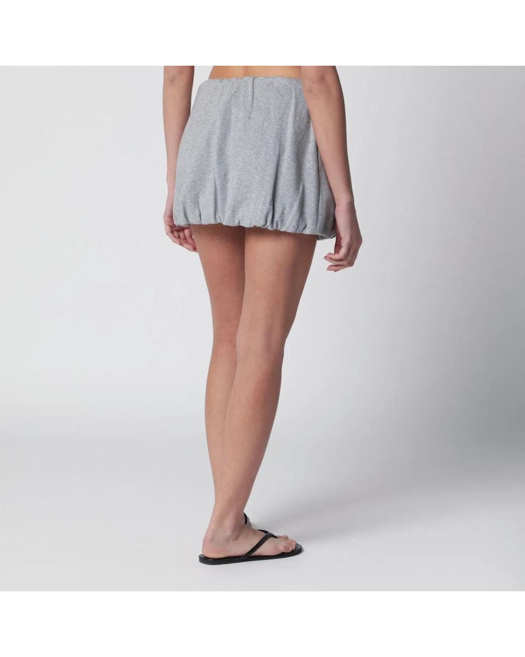 DUNST Blue Mélange Voluminous Mini Skirt