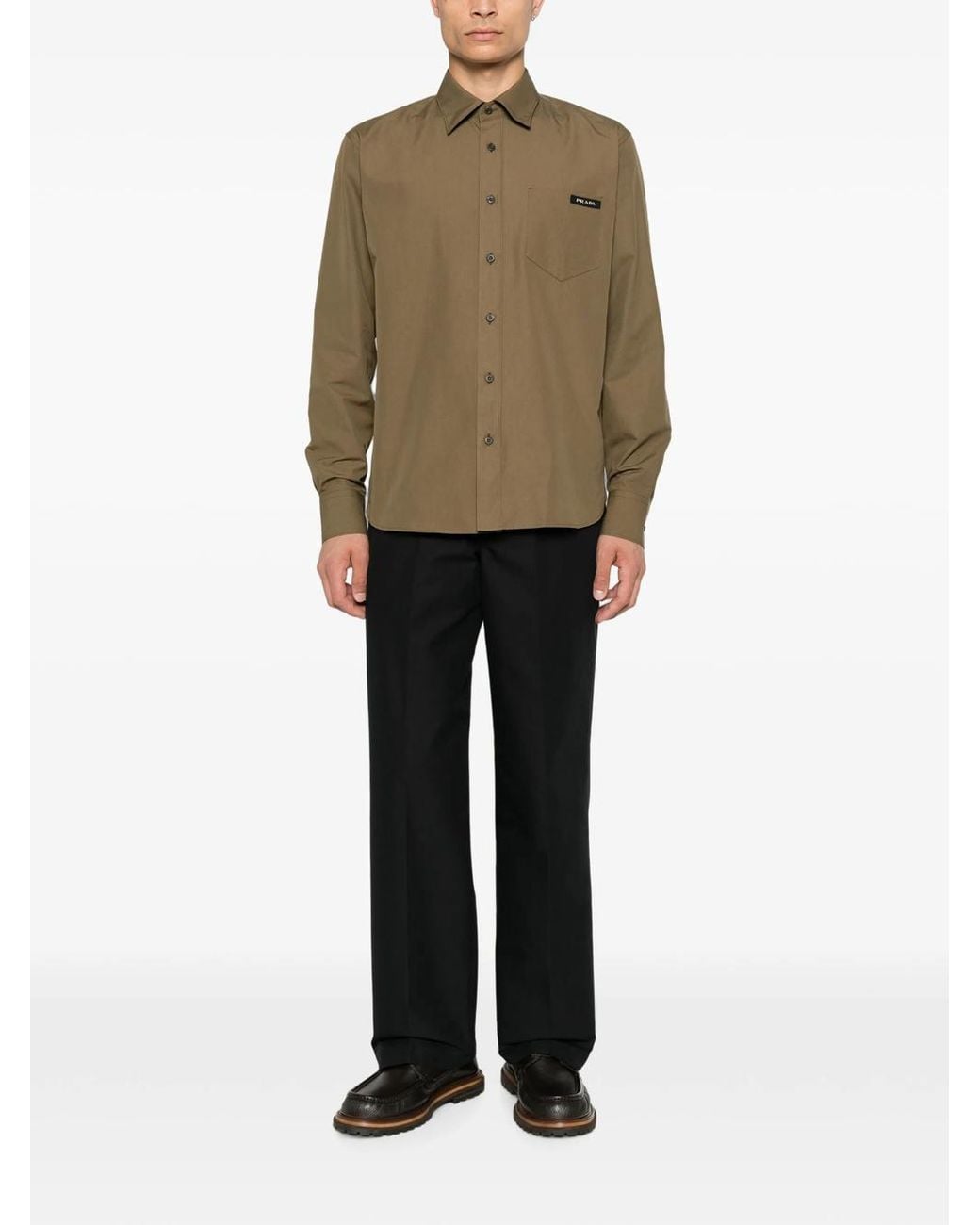 Prada Black Technical Wide-Leg Pants for men