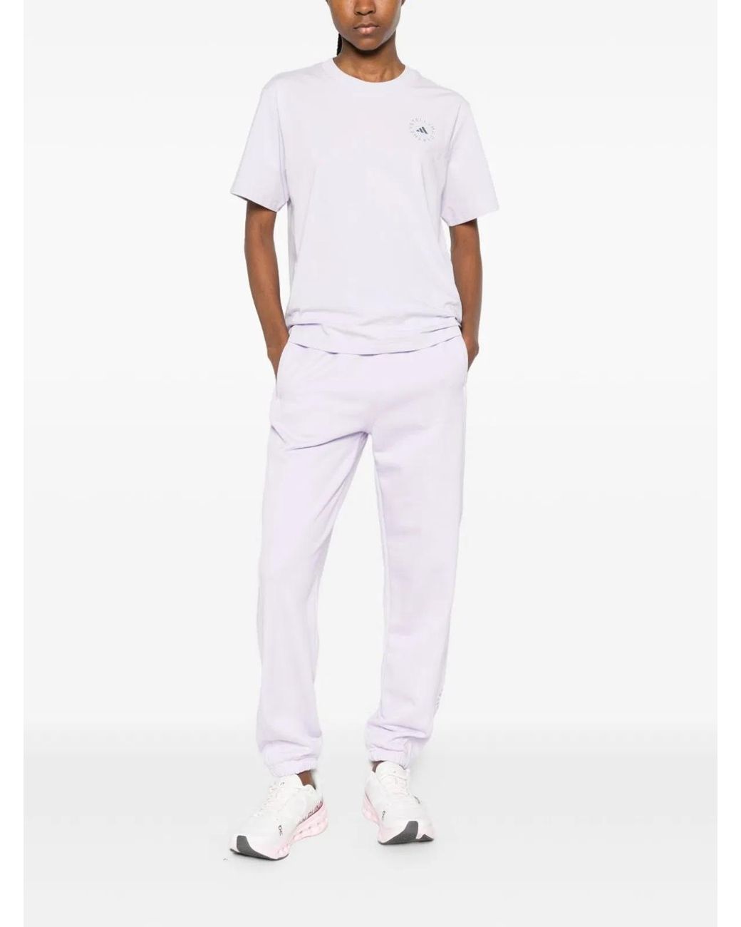 Adidas By Stella McCartney Purple Adidas By Stella Mccartney Logo T-Shirt