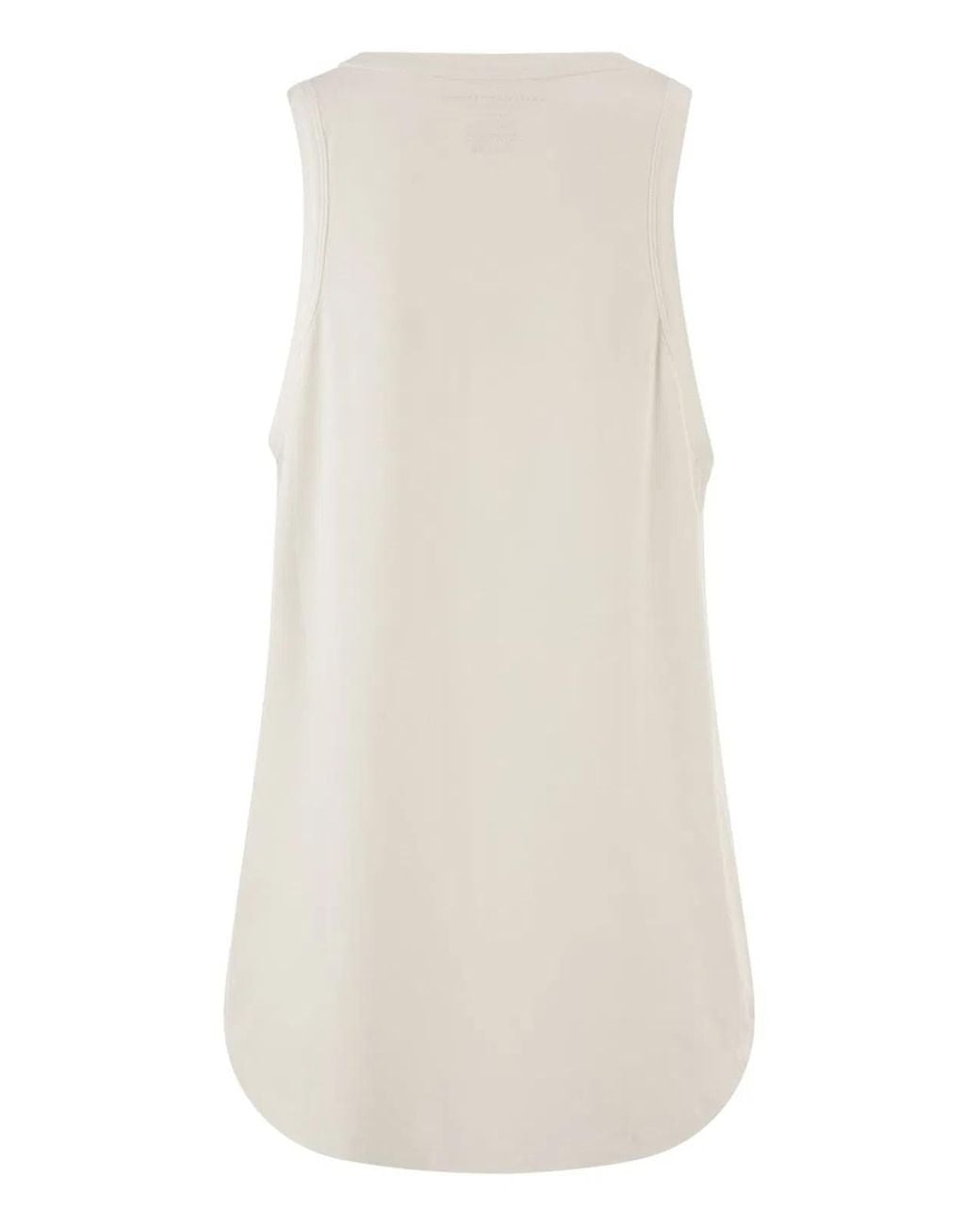 Majestic Natural Sleeveless Stretch Viscose Top With Wide Neckline