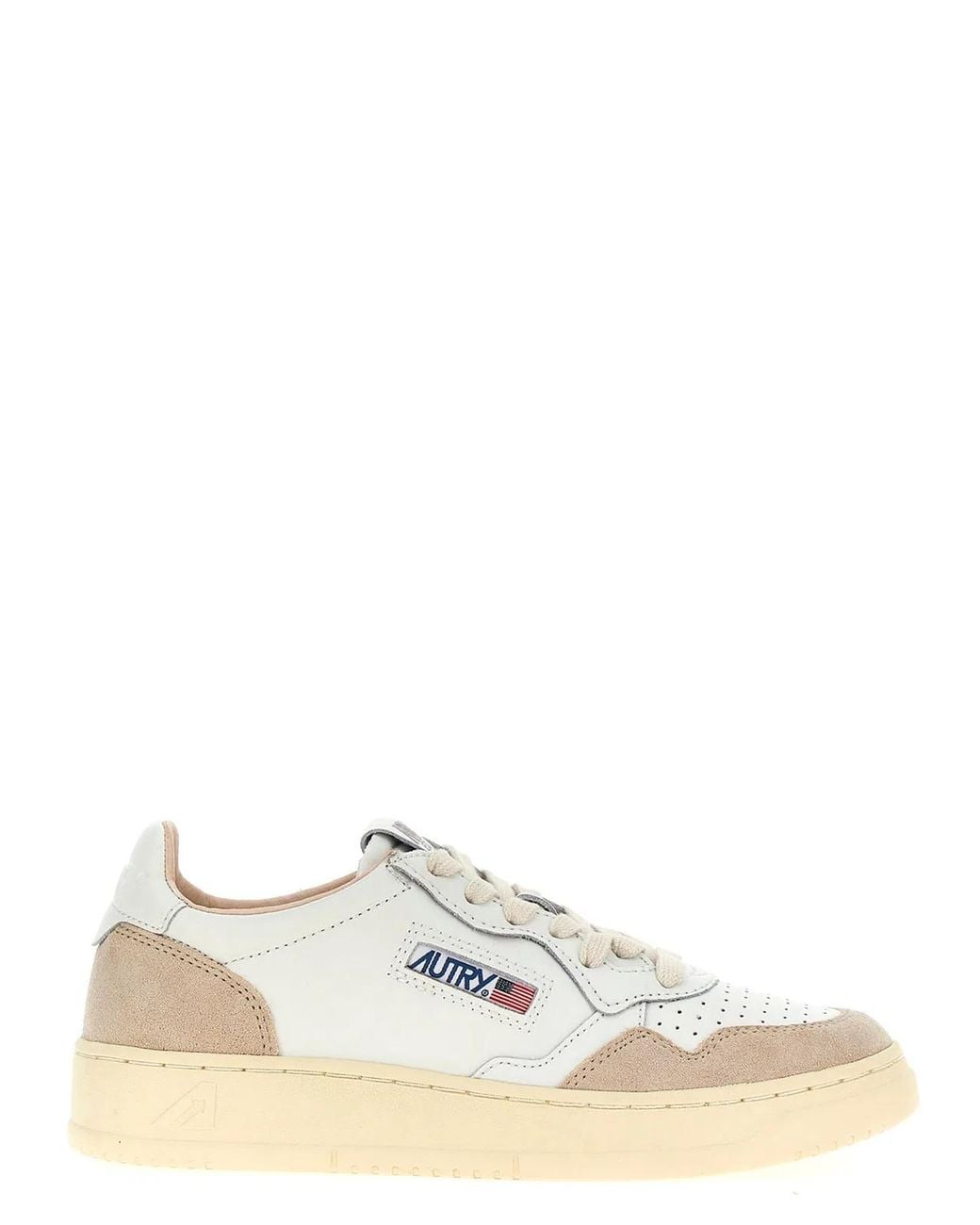 Autry White 'Medalist Low' Sneaker
