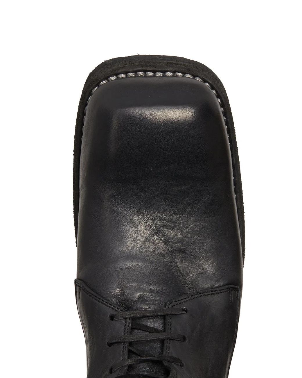 Guidi Black Stivale Allacciato for men