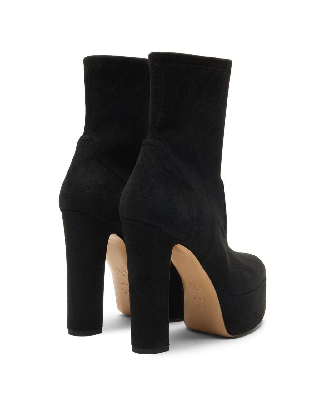 Casadei Black Leather Rubber Boots