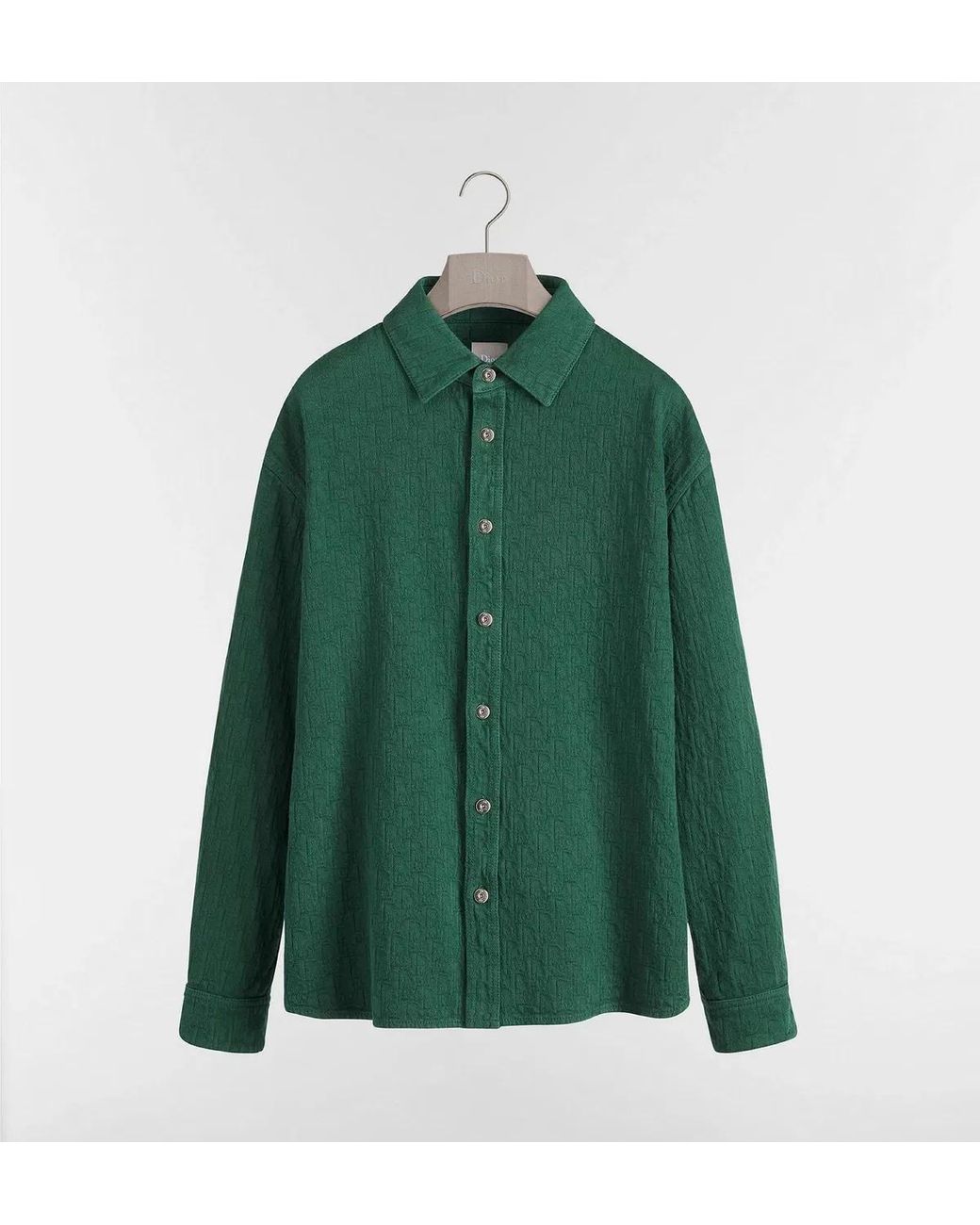 Dior Green Cotton Denim Shirt for men