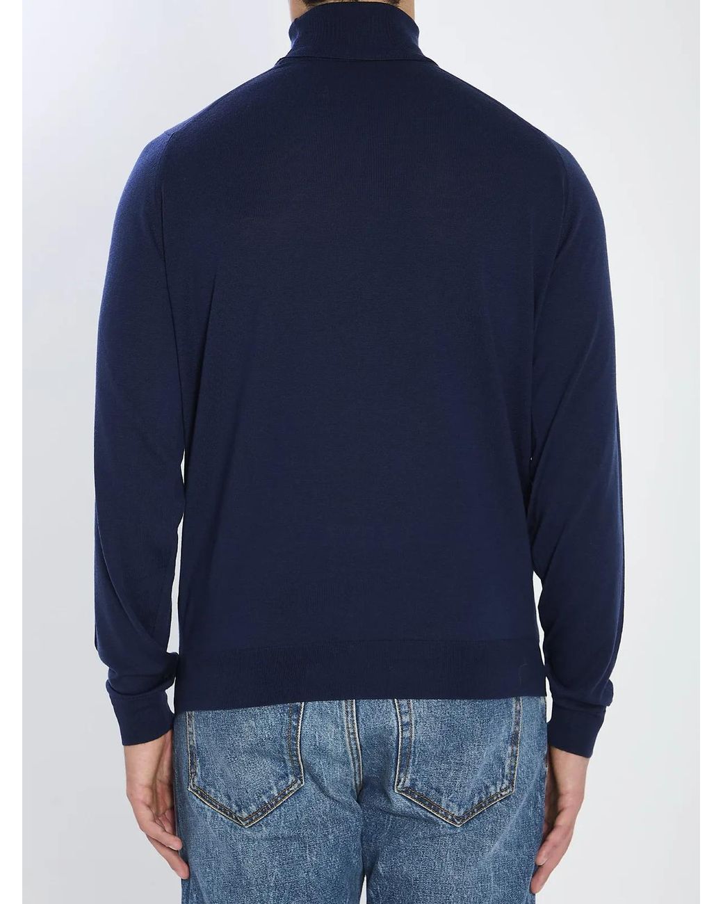John Smedley Blue Cherwell Pullover for men
