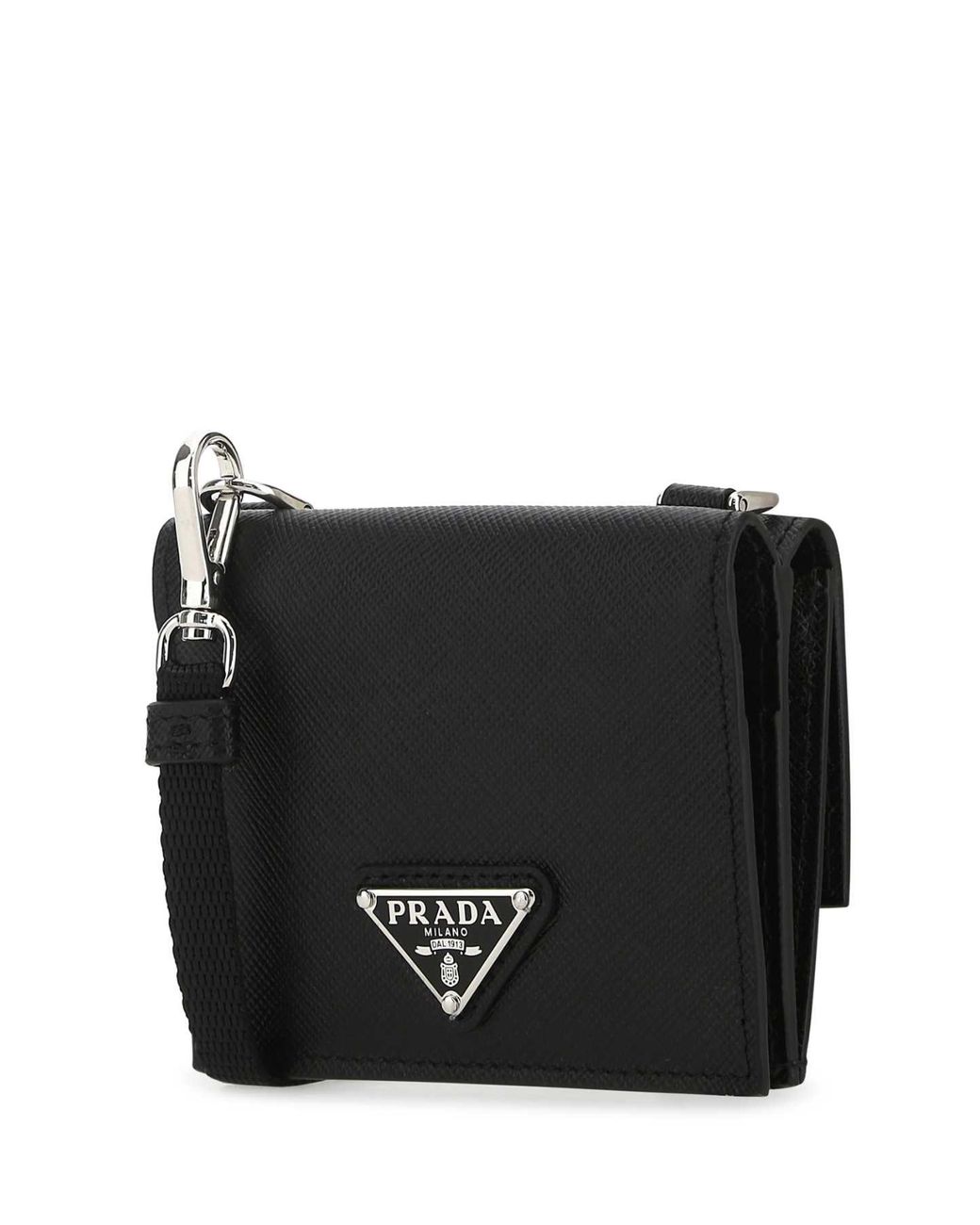 Prada Black Leather Cardholder for men