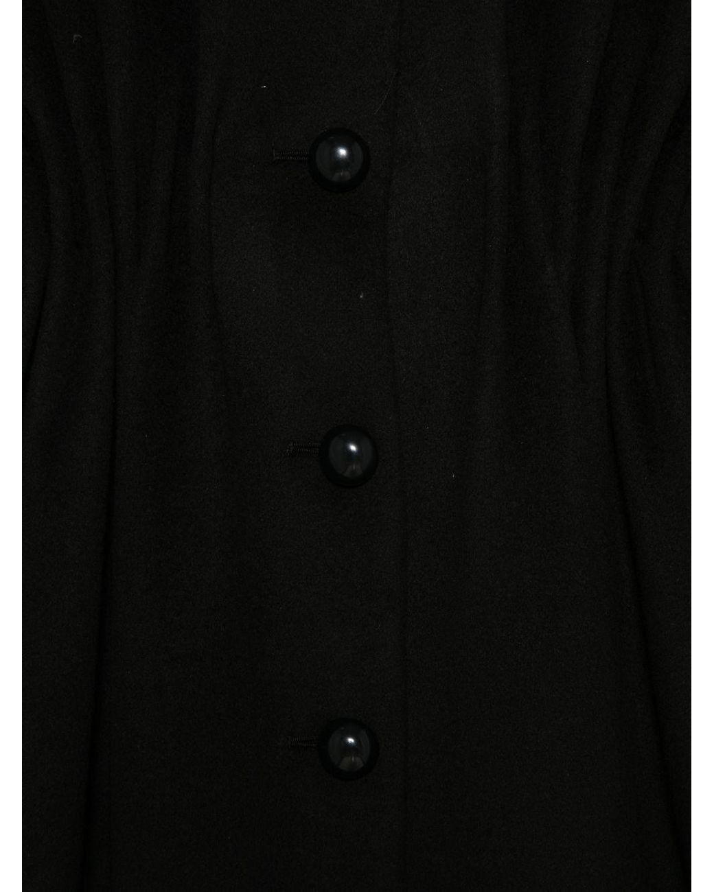 Emporio Armani Black Wool And Cashmere Coat